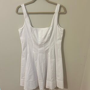 Staud white mini wells dress